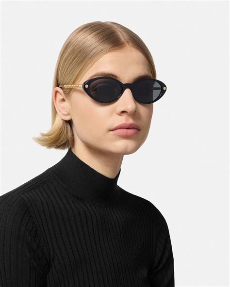 tubular greca oval sunglasses